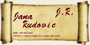 Jana Rudović vizit kartica